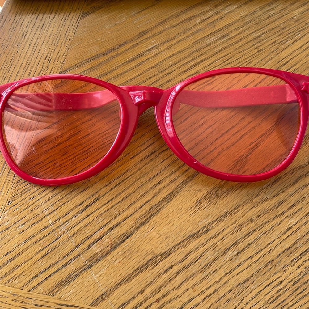 Jumbo Clown Glasses Red About 10 Inches Long Accessory for Costumes